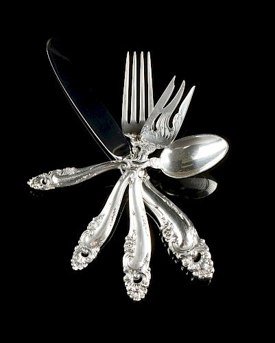 A SIXTY-FOUR PIECE STERLING