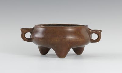 A Small Cast Bronze Incense