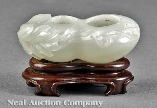 A Small Chinese White Jade Double