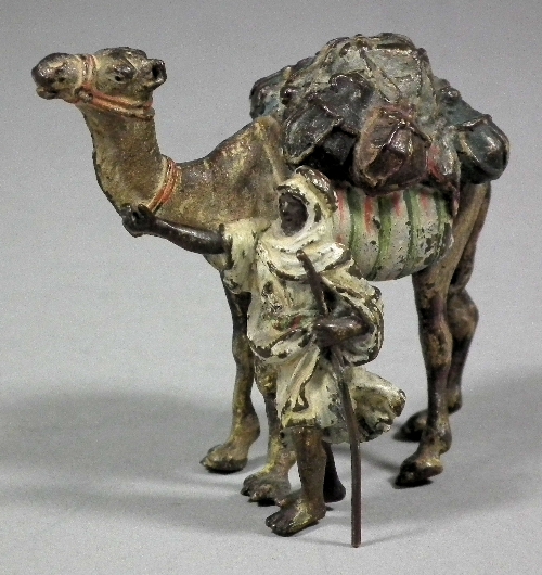 A small cold painted bronze