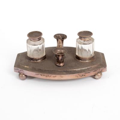 A small Dutch silver inkstand,
