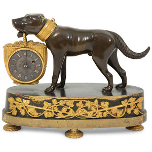 A Small French Gilt and Patinated