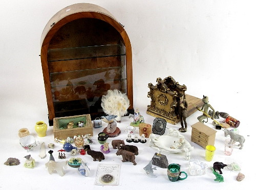 A small glazed cabinet a collection