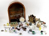 A small glazed cabinet a colle