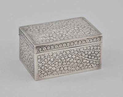 A Small Humidor Box with Hinged Lid