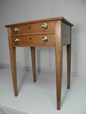 A small maple two-drawer side