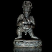 A Small Nepalese Bronze Figure