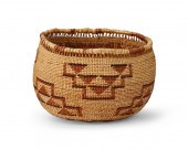 A SMALL POLYCHROME HUPA/YUROK/