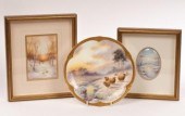 A small porcelain plate by Mil