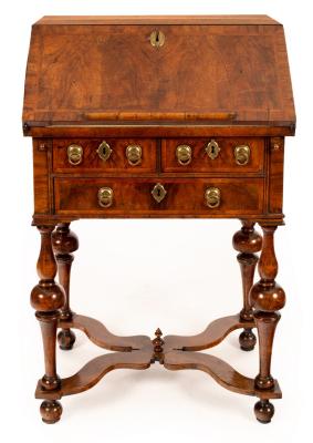 A small Queen Anne walnut bureau,