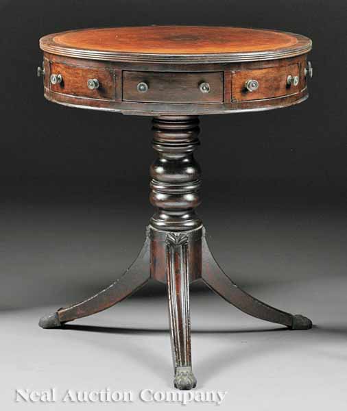 A Small Regency Mahogany Rent Table