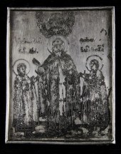 A SMALL RUSSIAN SILVER OKLAD I