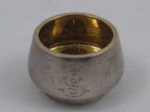 A small Russian silver salt by