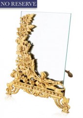 A SMALL TABLETOP GILT VANITY M
