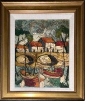 A small vintage oil on canvas