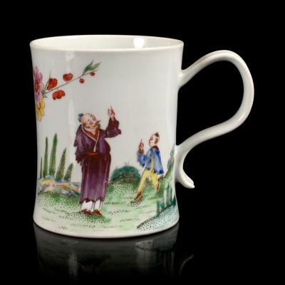 A small Worcester tankard, circa