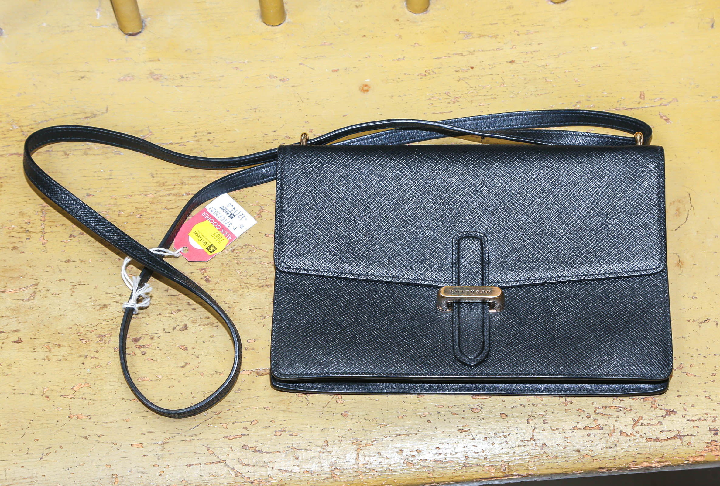 A SMYTHSON SHOULDER BAG A black