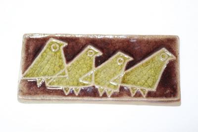 A Soholm pottery plaque with four
