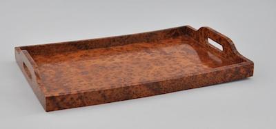 A Solid Burlwood Tray The