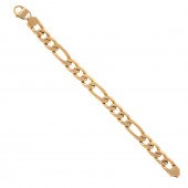 A SOLID FIGARO CHAIN BRACELET