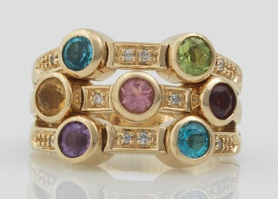 A Sonia B 14k Gold and Gemstone