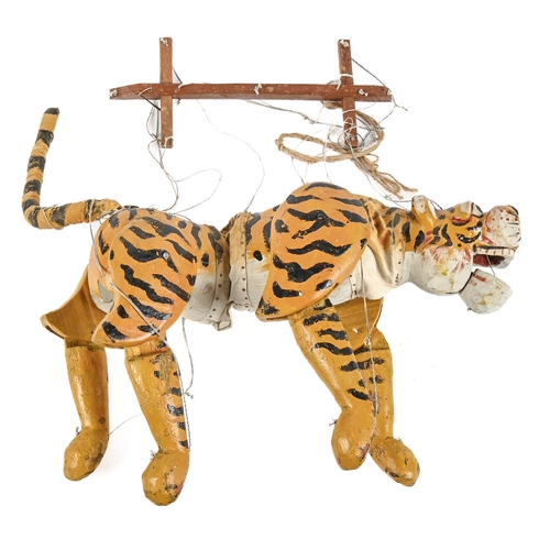 A South East Asian painted wood
