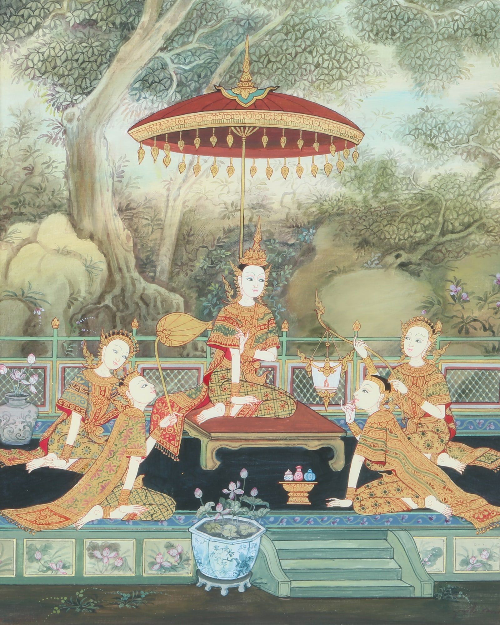 A SOUTH EAST ASIAN PAINTINGA