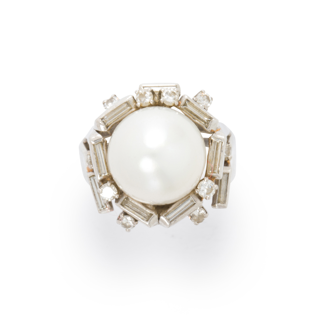 A SOUTH SEA PEARL, DIAMOND AND