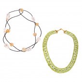 A SOUTH SEA PEARL NECKLACE & P