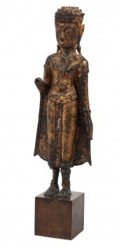 A SOUTHEAST ASIAN GILT METAL B