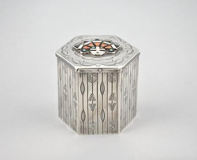 A Southwestern Silver Hexagonal Box
