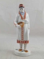 A Soviet ceramic figure of a w