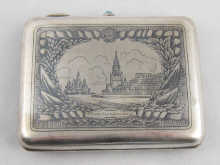 A Soviet Russian silver cigarette