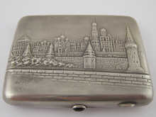 A Soviet Russian silver cigarette