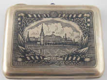 A Soviet Russian silver cigarette