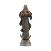 A SPANISH COLONIAL CARVED AND