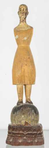 A SPANISH COLONIAL CARVED AND