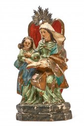 A SPANISH COLONIAL DECORATED F