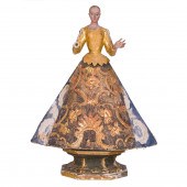 A SPANISH COLONIAL GILT AND PO