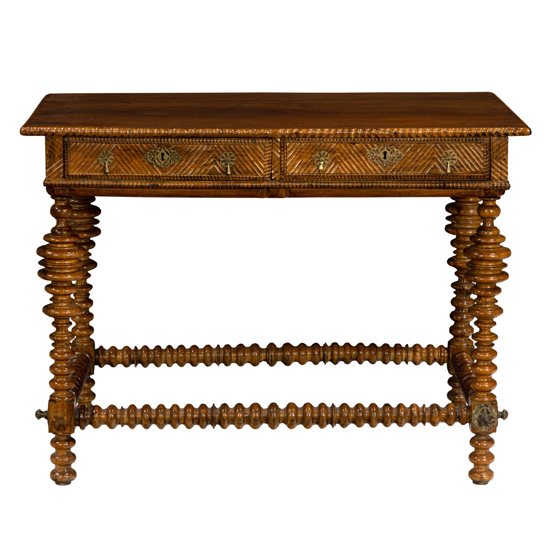 A SPANISH COLONIAL OAK WRITING