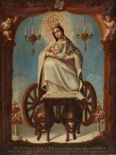 A SPANISH COLONIAL PAINTING, "