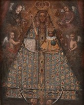 A SPANISH COLONIAL PAINTING, "