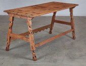 A SPANISH COLONIAL PINE FARMHO
