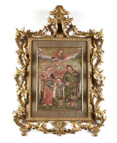 A SPANISH COLONIAL RETABLO, "THE