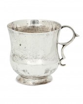 A SPANISH COLONIAL SILVER MUGA