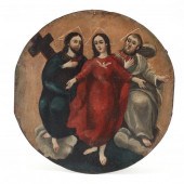 A SPANISH COLONIAL TIN RETABLO