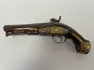 A Spanish percussion pistol, mid