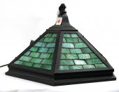 A SPANISH REVIVAL LEADED GLASS