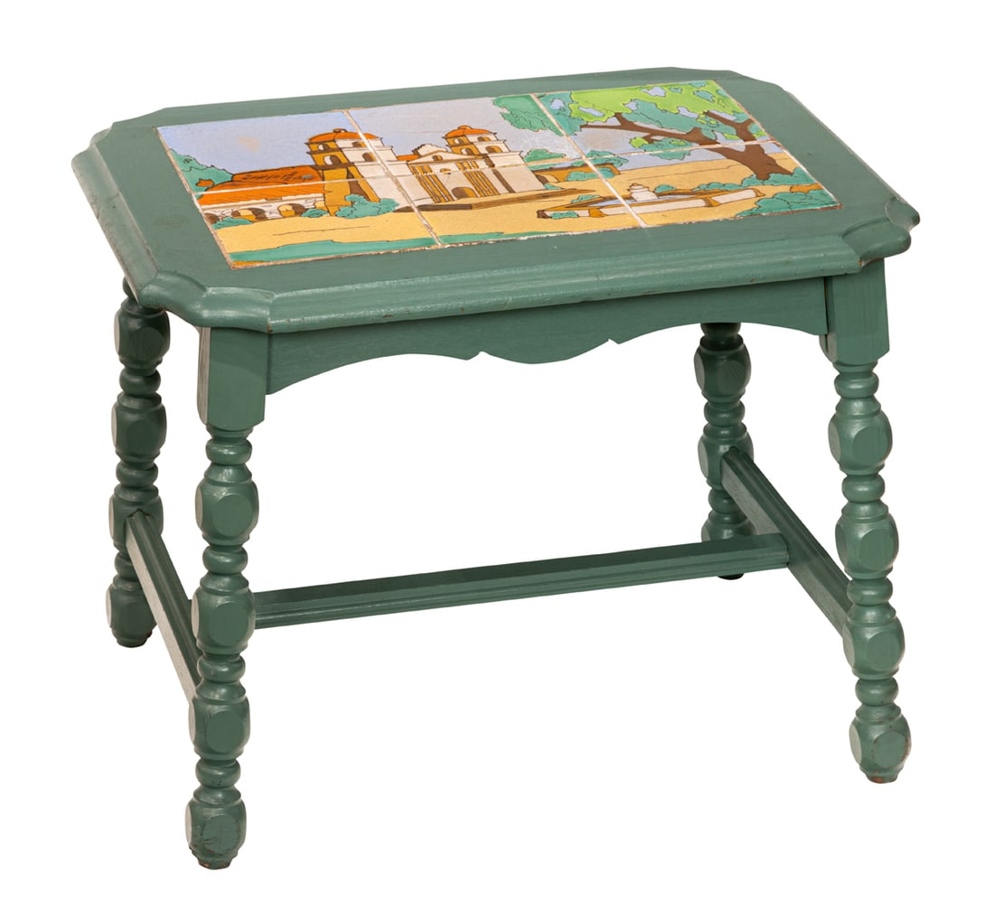A SPANISH REVIVAL TAYLOR TILE TOP