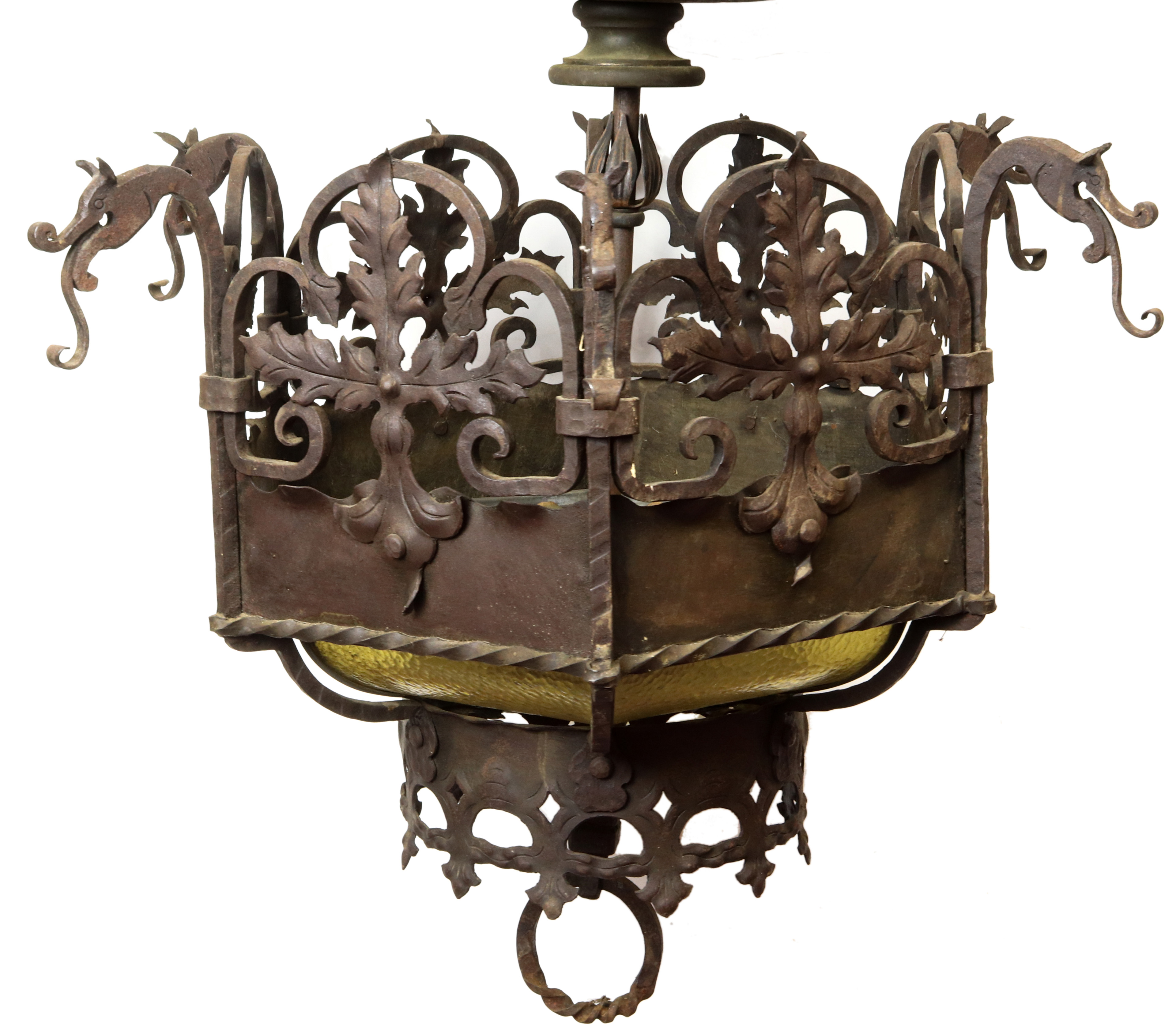 A SPANISH REVIVAL WROUGHT METAL